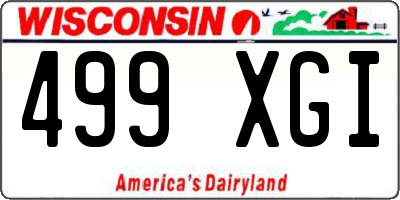 WI license plate 499XGI