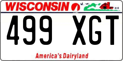 WI license plate 499XGT