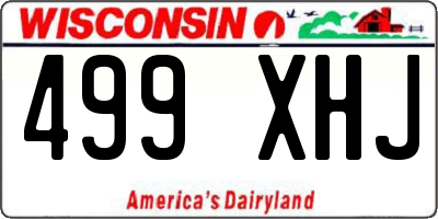 WI license plate 499XHJ
