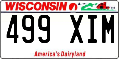 WI license plate 499XIM