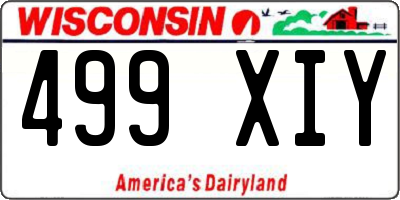 WI license plate 499XIY