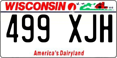 WI license plate 499XJH