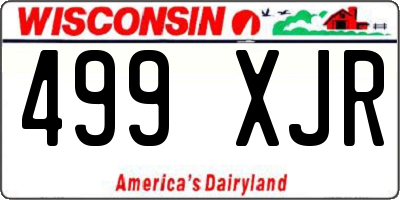 WI license plate 499XJR