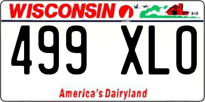 WI license plate 499XLO