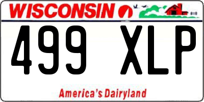 WI license plate 499XLP