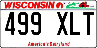 WI license plate 499XLT