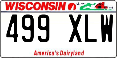 WI license plate 499XLW