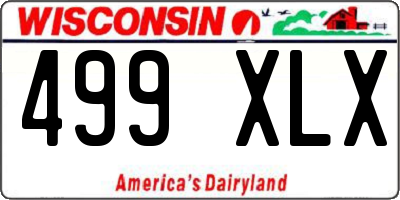 WI license plate 499XLX