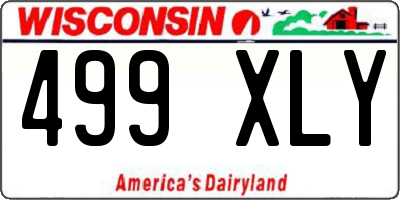 WI license plate 499XLY