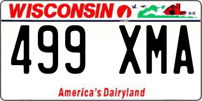WI license plate 499XMA