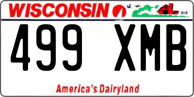 WI license plate 499XMB