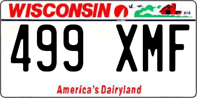 WI license plate 499XMF