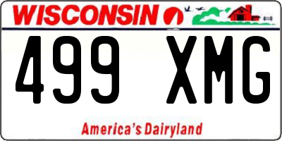 WI license plate 499XMG