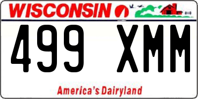 WI license plate 499XMM