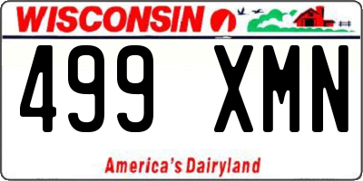 WI license plate 499XMN