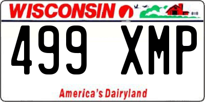 WI license plate 499XMP