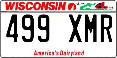 WI license plate 499XMR