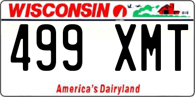 WI license plate 499XMT