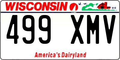 WI license plate 499XMV
