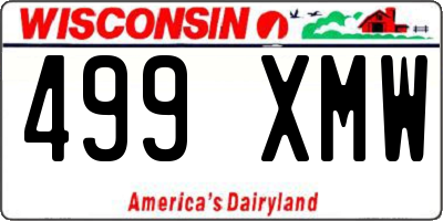 WI license plate 499XMW