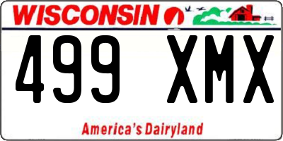 WI license plate 499XMX