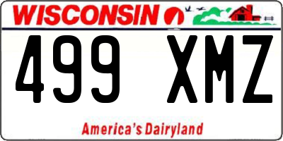 WI license plate 499XMZ
