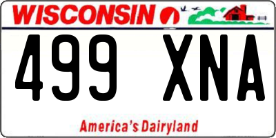 WI license plate 499XNA