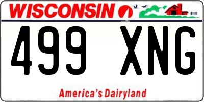 WI license plate 499XNG