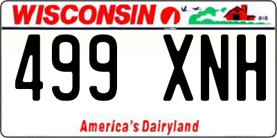 WI license plate 499XNH