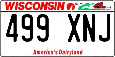 WI license plate 499XNJ