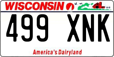 WI license plate 499XNK