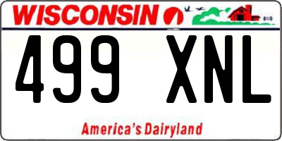 WI license plate 499XNL