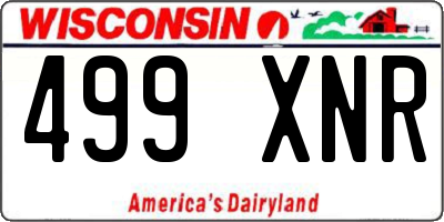 WI license plate 499XNR