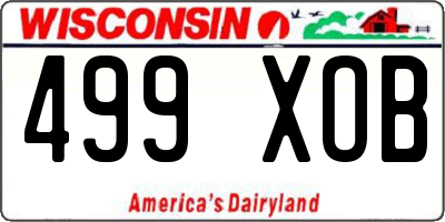 WI license plate 499XOB