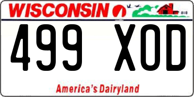 WI license plate 499XOD