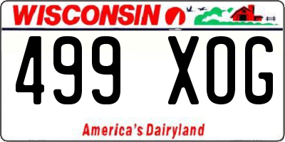 WI license plate 499XOG