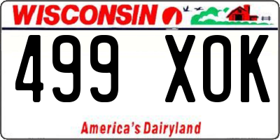 WI license plate 499XOK