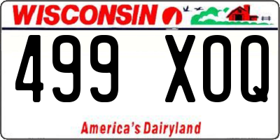 WI license plate 499XOQ