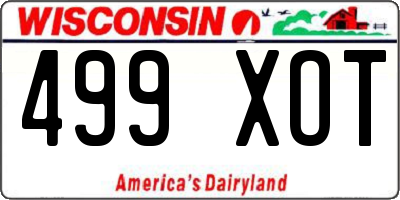 WI license plate 499XOT