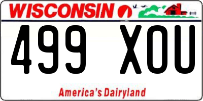 WI license plate 499XOU
