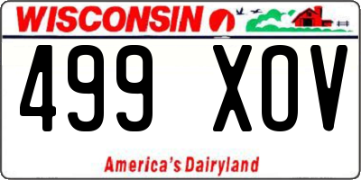 WI license plate 499XOV