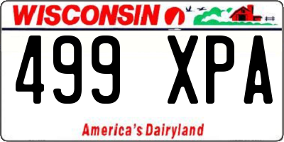 WI license plate 499XPA