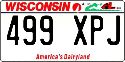 WI license plate 499XPJ