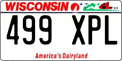 WI license plate 499XPL
