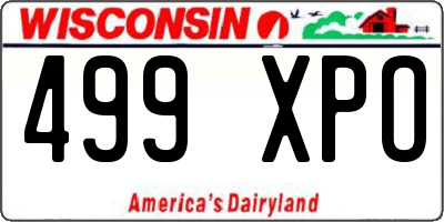 WI license plate 499XPO