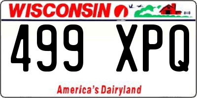 WI license plate 499XPQ