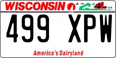 WI license plate 499XPW