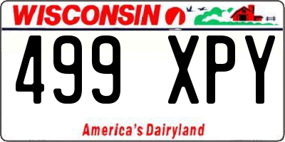 WI license plate 499XPY