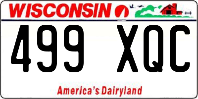 WI license plate 499XQC