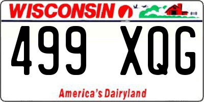 WI license plate 499XQG